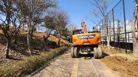 증축공사로 인한 진입로 설치